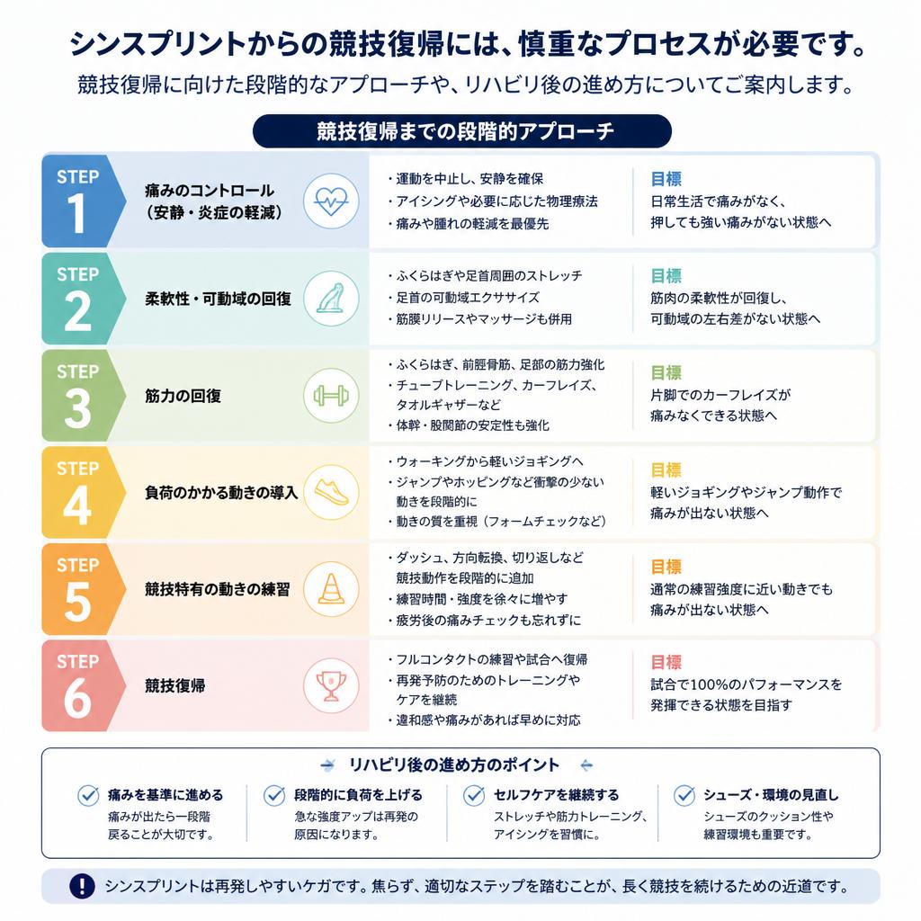 競技復帰に向けてのステップ