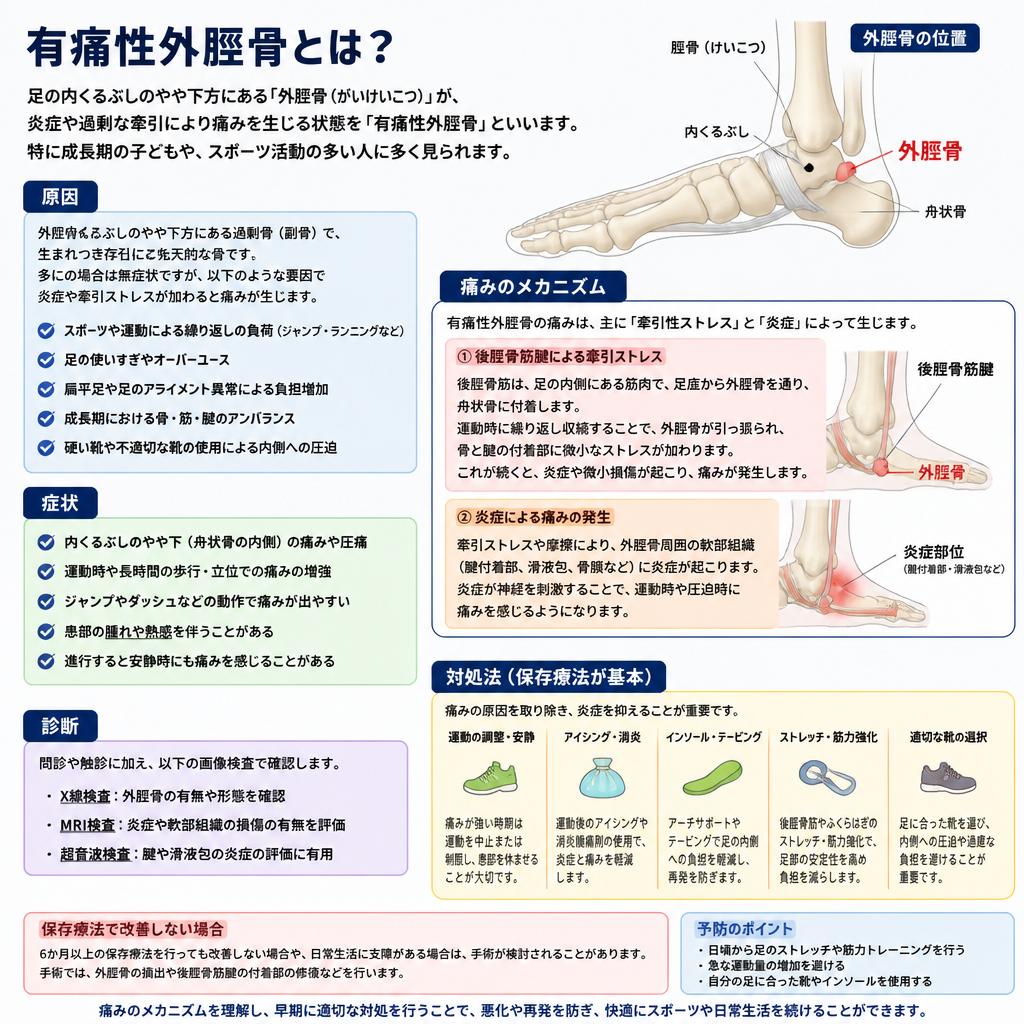 2. 有痛性外脛骨とは？