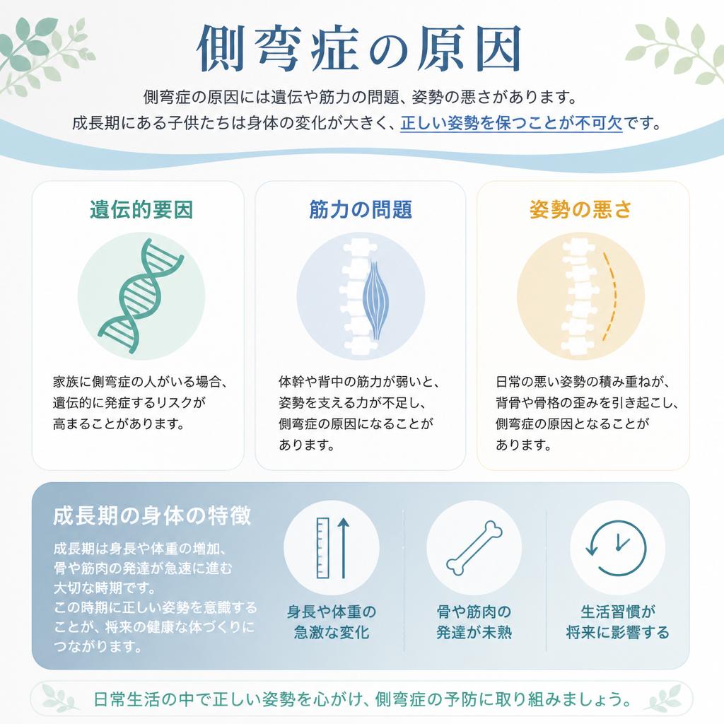 側弯症の原因とリスク