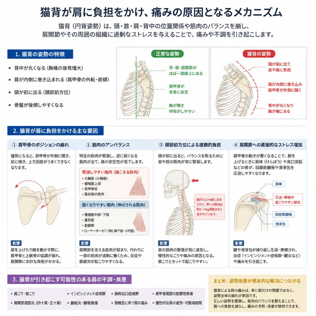 猫背と肩の痛みの関係