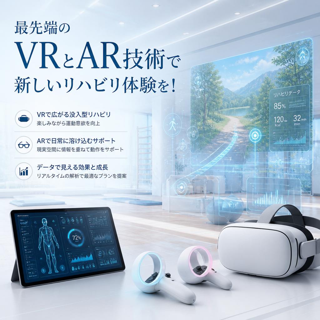 最先端のVRとAR技術で新しいリハビリ体験を！