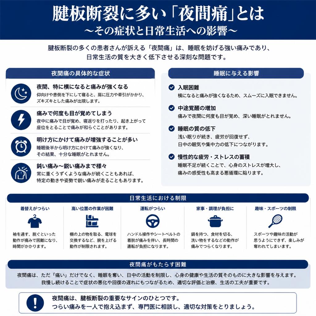 夜間痛とは？その辛さと影響とは