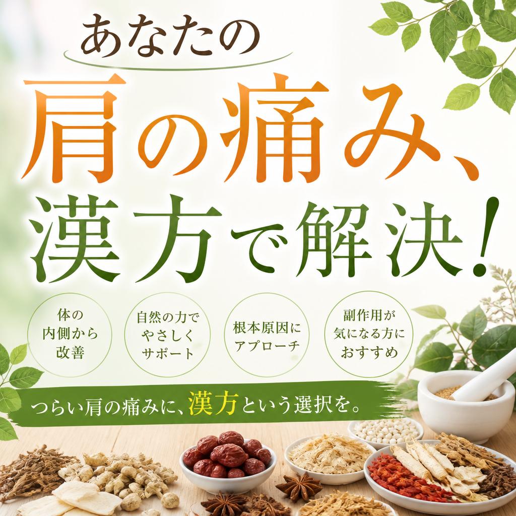 あなたの肩の痛み、漢方で解決！