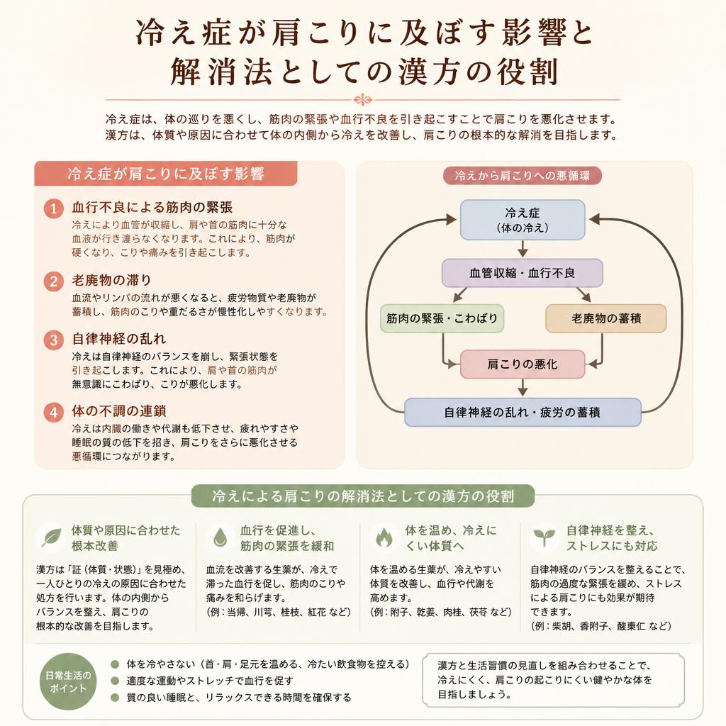 冷え症と肩こりの関係